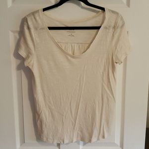 Banana Republic shimmer cream tee
